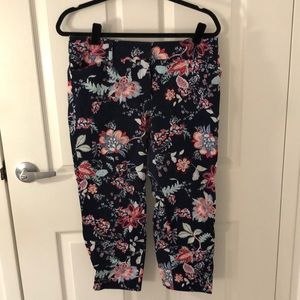 Floral printed dress pants